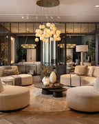 Arica Alabaster Round Chandelier