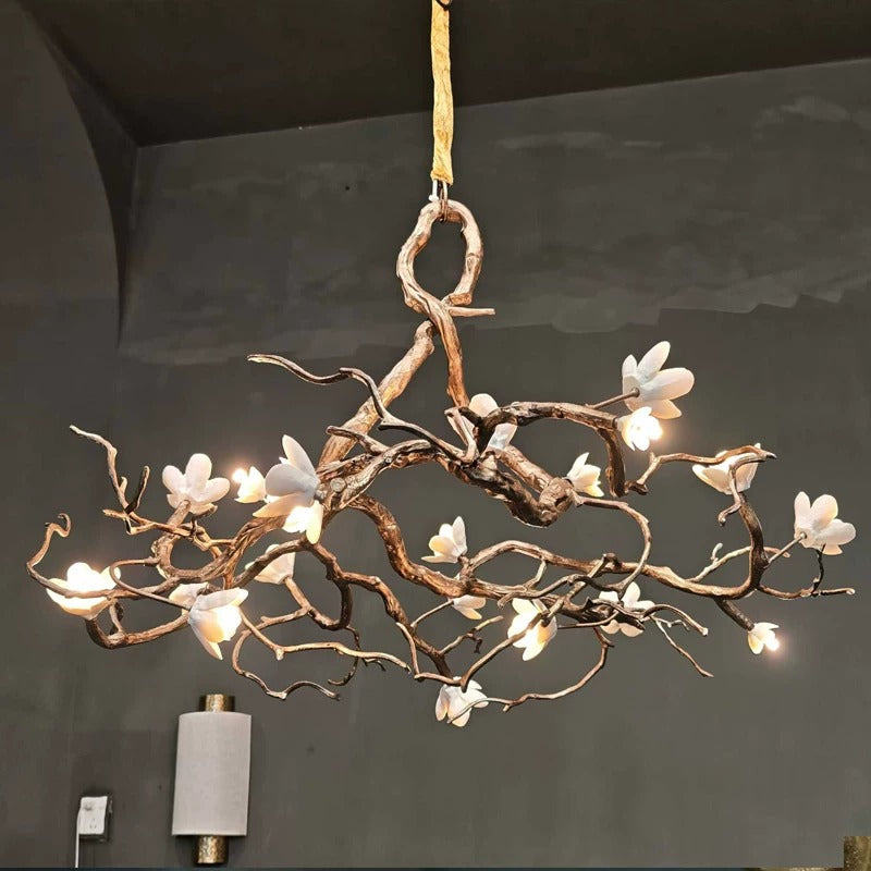 Black Branch Copper Tree Chandelier