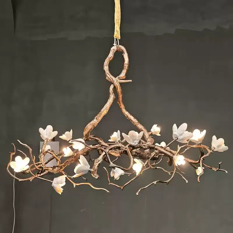 Black Branch Copper Tree Chandelier