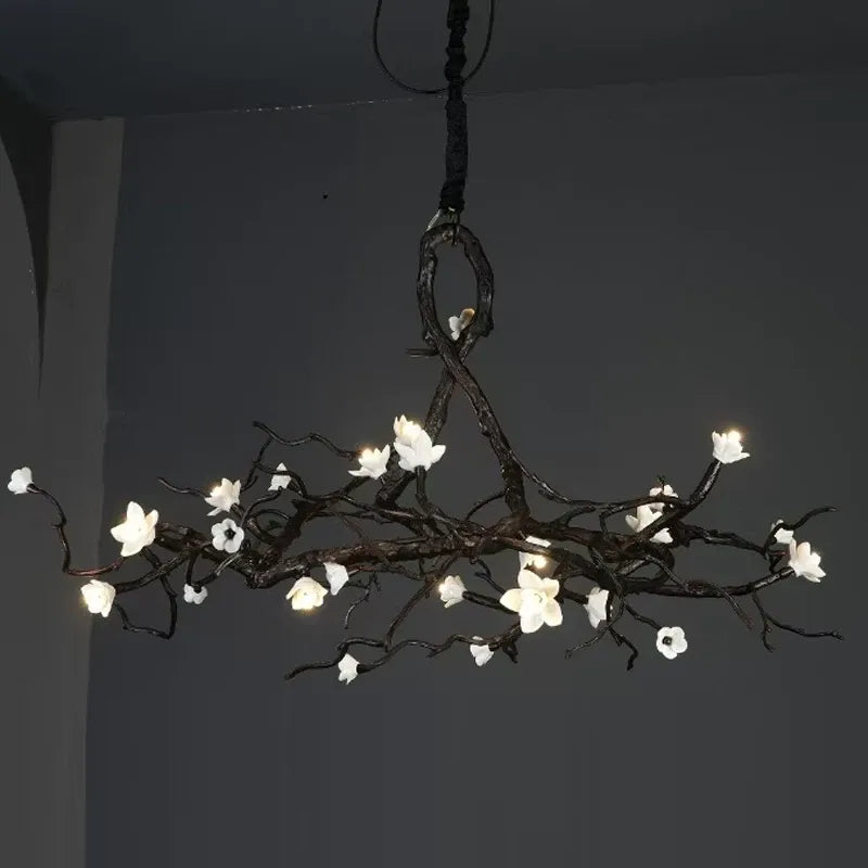 Black Branch Copper Tree Chandelier