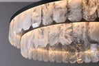 Rolantis Double Rock Crystal Chandelier by Bling Lighting Studio
