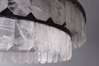 Rolantis Double Rock Crystal Chandelier by Bling Lighting Studio
