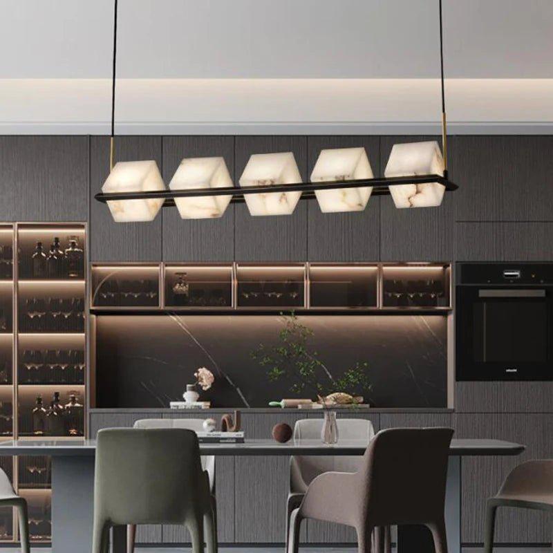 Lifang Alabaster Chandelier by Bling Lighting Studio