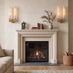 Linear Cylindrical Alabaster Wall Sconce