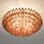 Prismatico Amethyst Glass Ceiling Lamp 35"