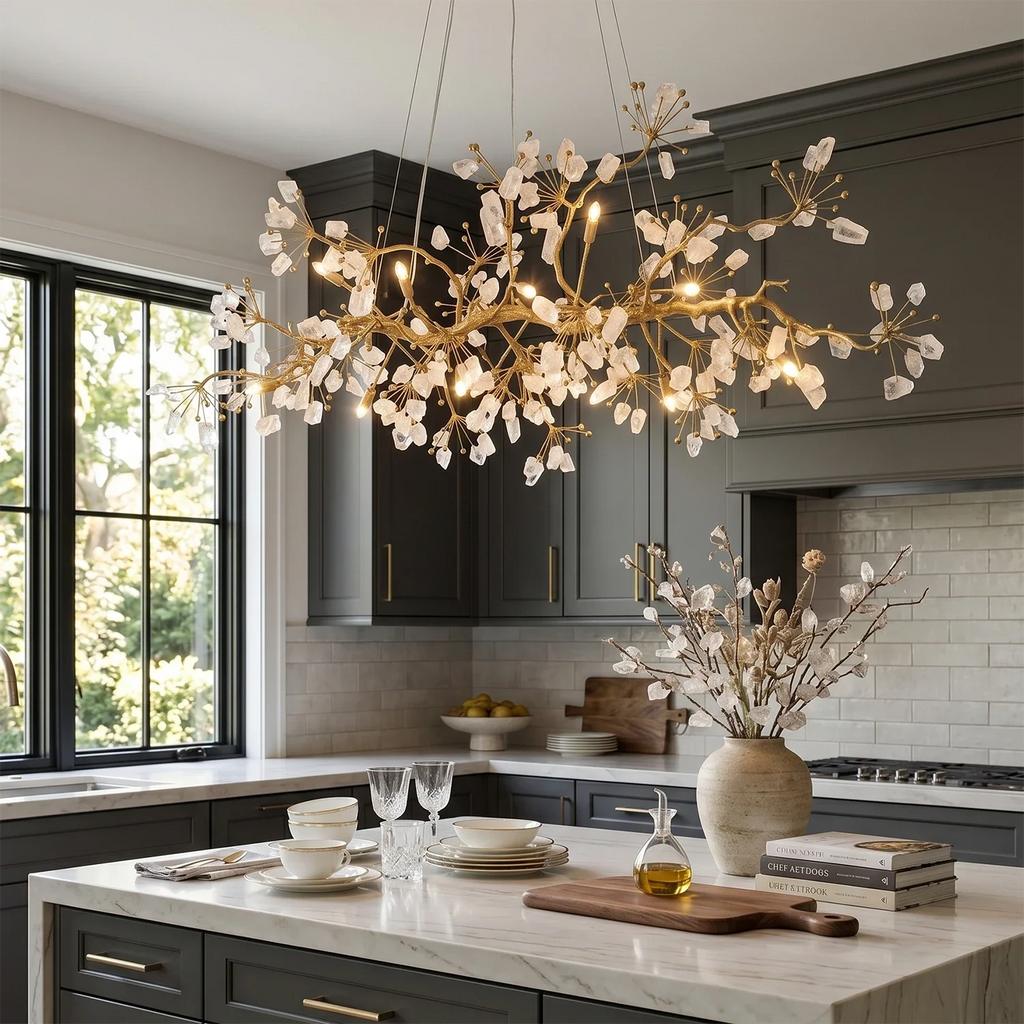 Luxury Glass Bloom Branch Chandelier