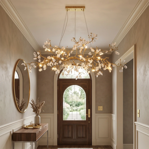 Luxury Glass Bloom Branch Chandelier