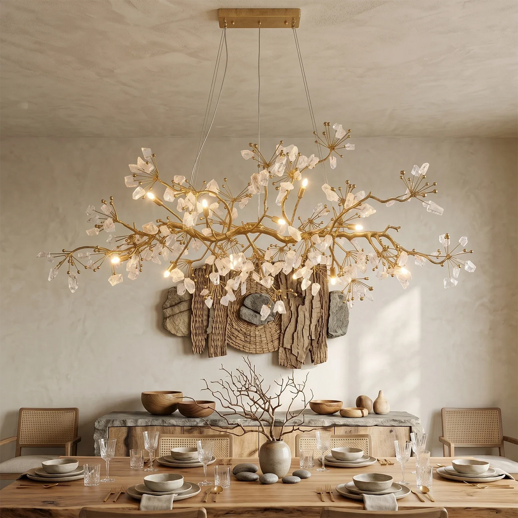 Luxury Glass Bloom Branch Chandelier