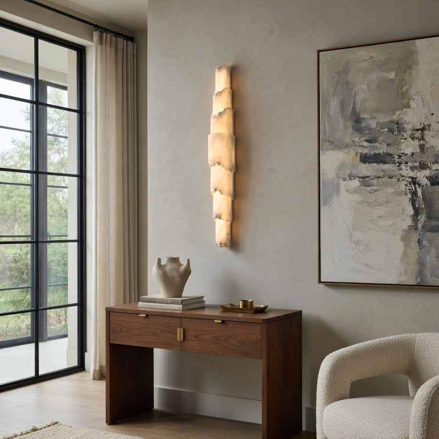 Stanton Alabaster Wall Light Fixture by Bling Lighting Studio