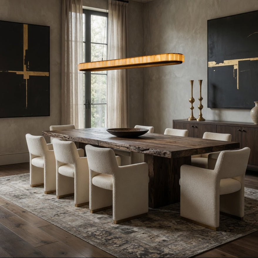 Hampton Alabaster Dining Room Chandelier by Bling Lighting Studio