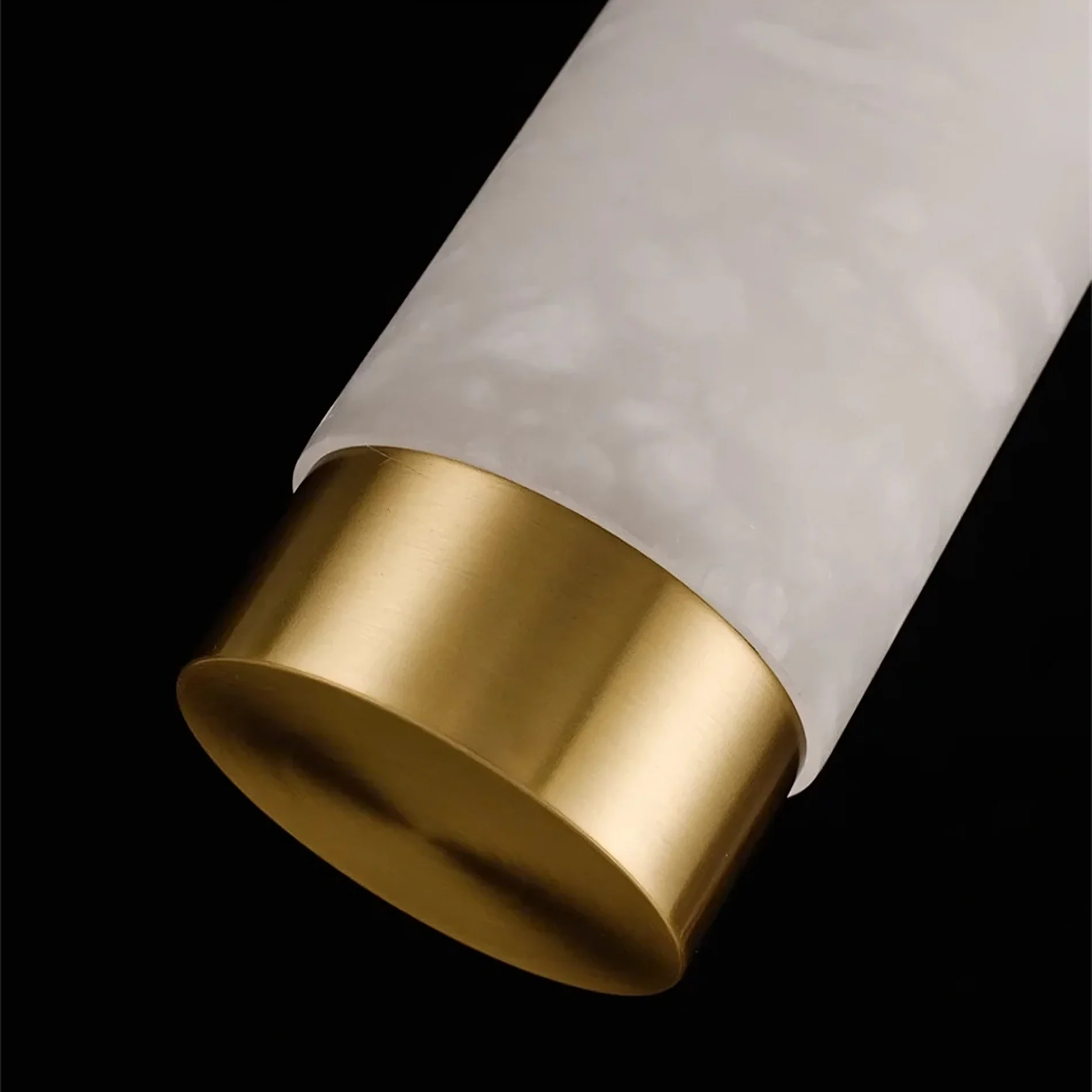 Lunara Alabaster Linear Pendant chandelier detail view