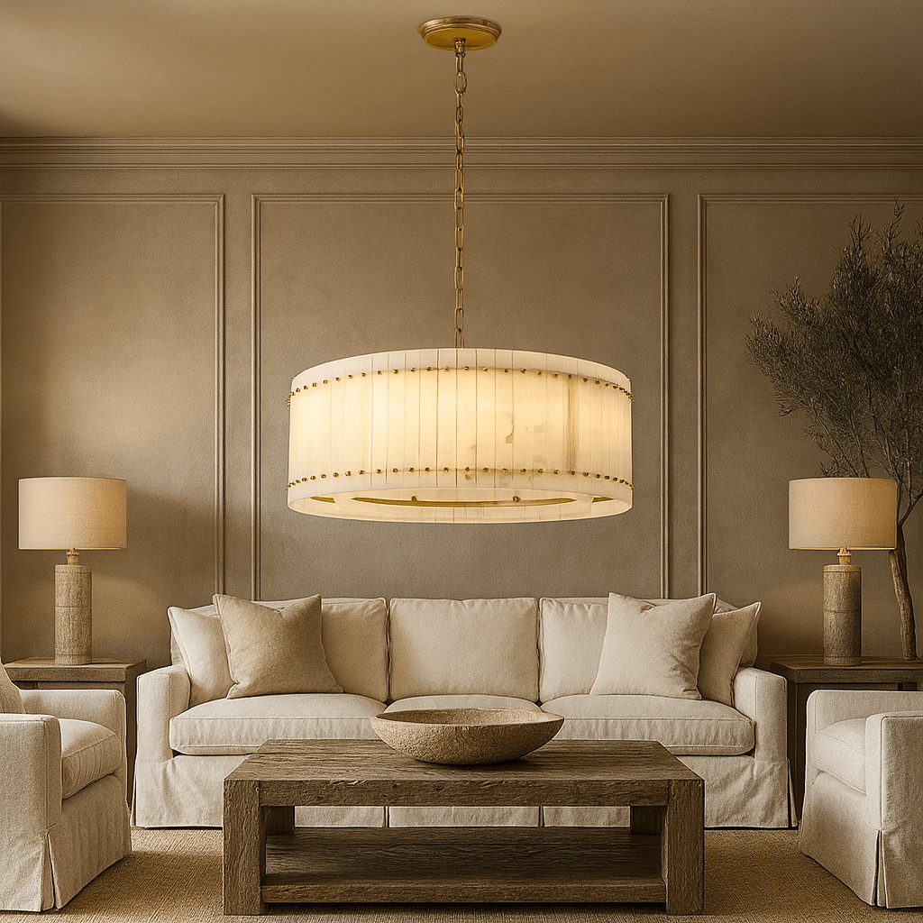 Valmont Alabaster Round Chandelier 39" additional product view