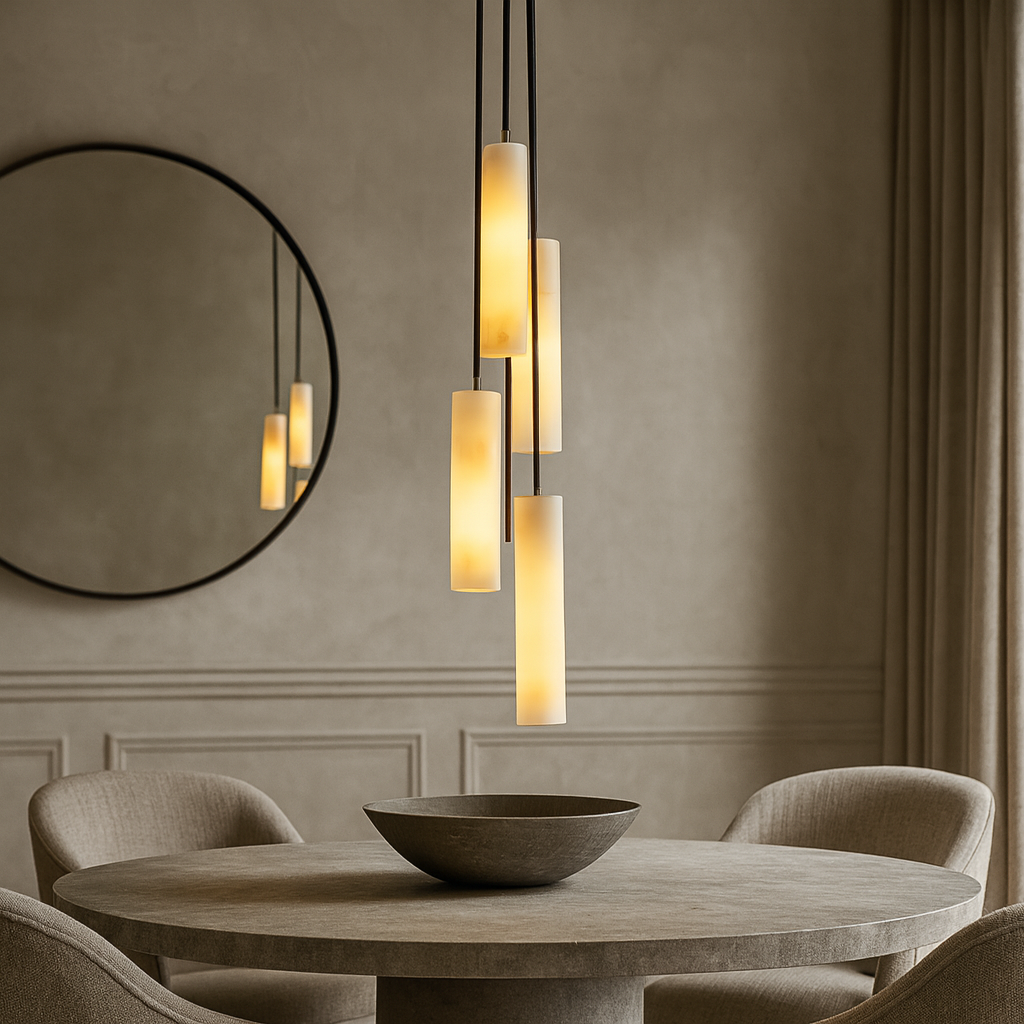 Linea Alabaster Pendant Light by Bling Lighting Studio