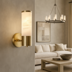 Moonshade Alabaster Wall Sconce detail view