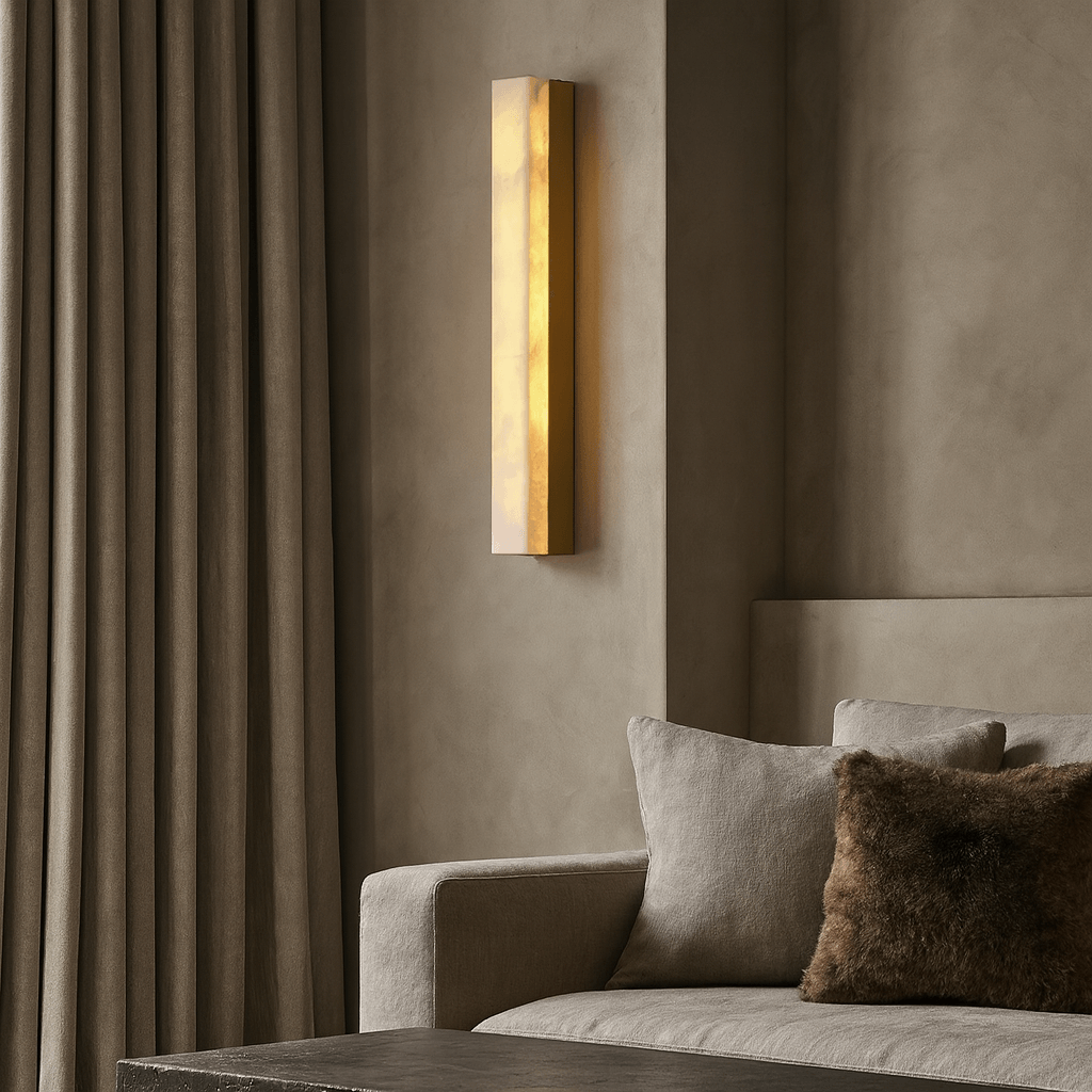 Linden Alabaster Wall Sconce by Bling Lighting Studio