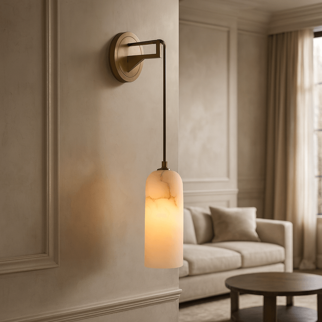 Lucera Alabaster Pendant Sconce detail view