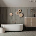 Moonshade Alabaster Disc Wall Sconce material and finish detail