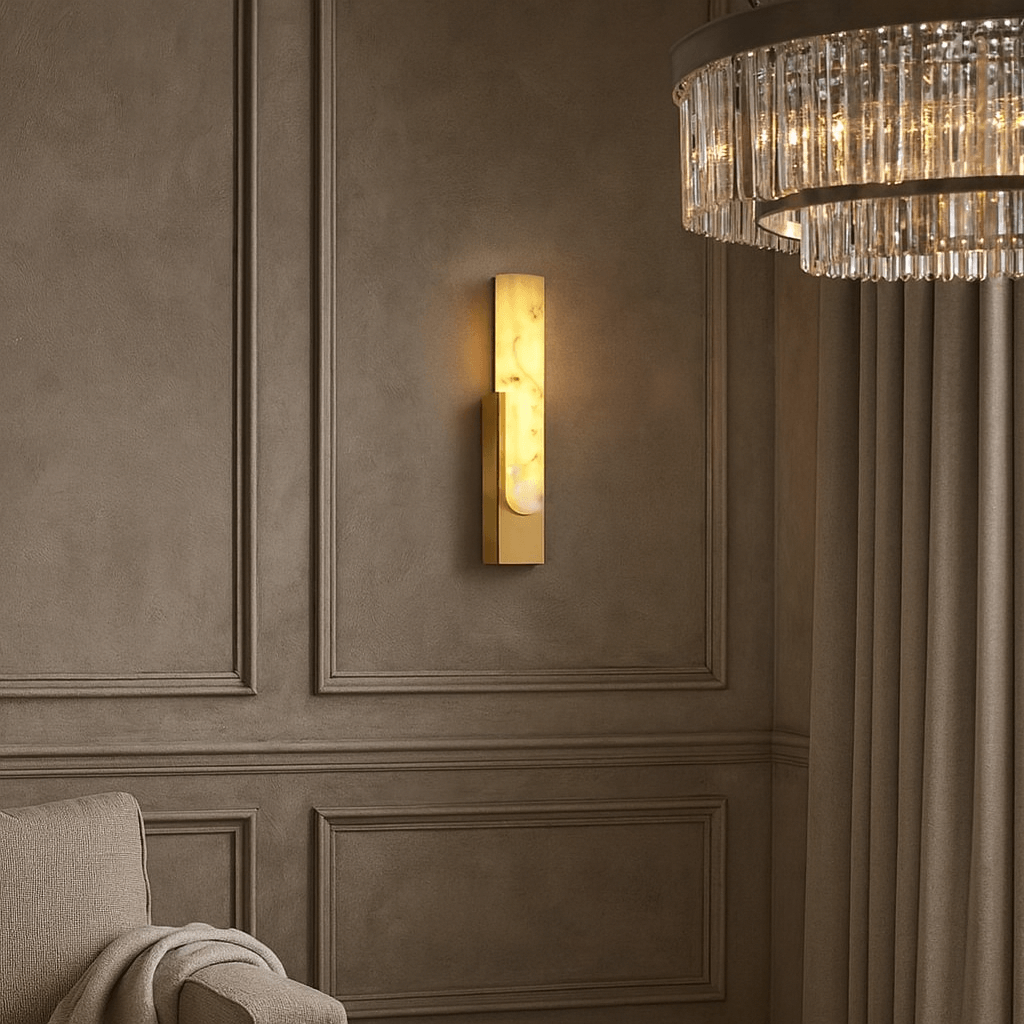 Wexford Alabaster Wall Sconce detail view