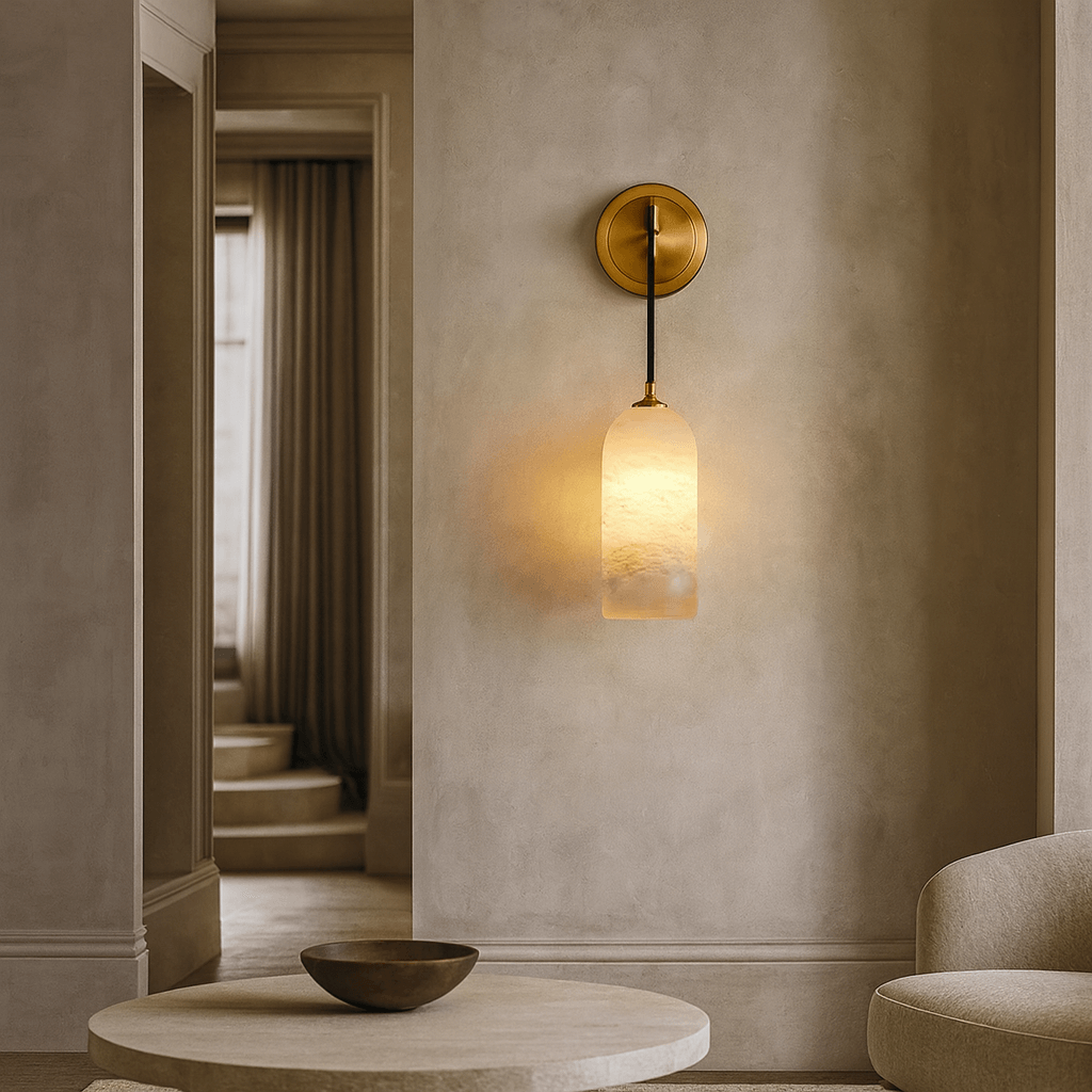 Lucera Alabaster Pendant Sconce by Bling Lighting Studio