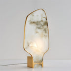 Modern Alabaster And Brass Table Lamp