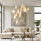 Modern Handmade Porcelain Petal Pendant Light