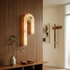 Modern J-Shape Alabaster Wall Sconce