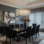 Lukas Oval Branching Brass Linear Teardrop Chandelier by Bling Lighting Studio