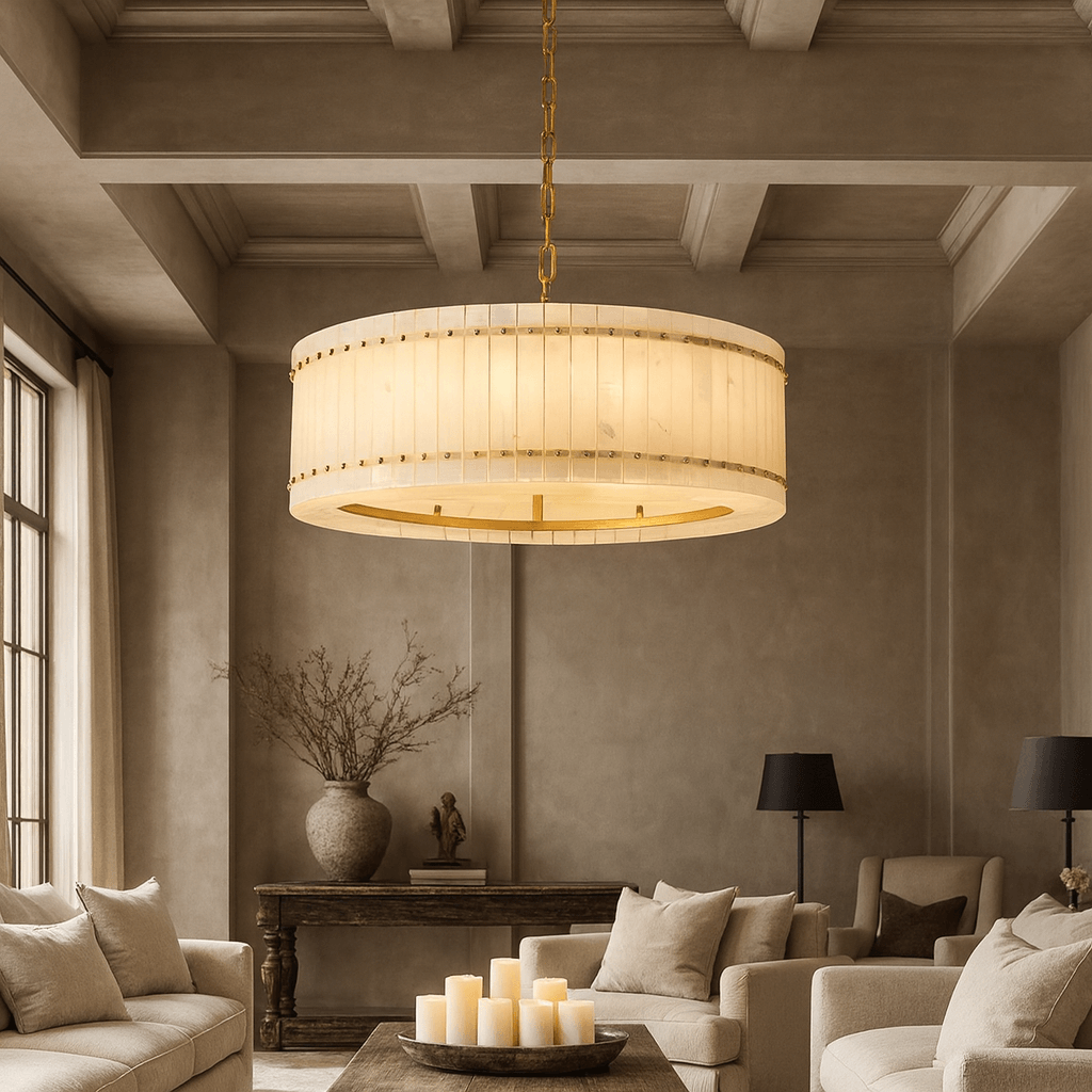 Valmont Alabaster Round Chandelier 31" additional product view