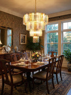 Multi Layered Stained Glass Chandelier product image