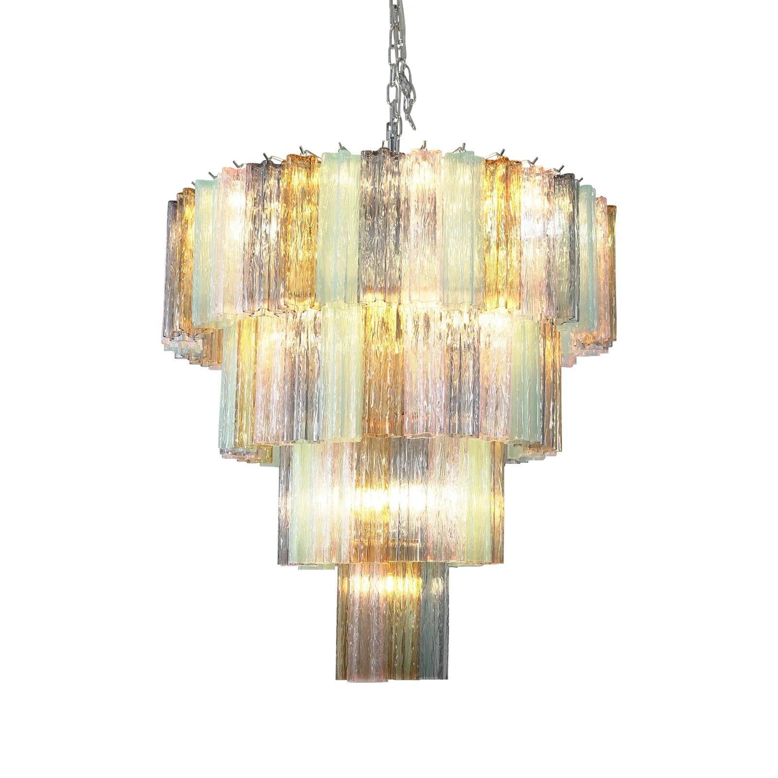 Multi Layered Stained Glass Chandelier product image