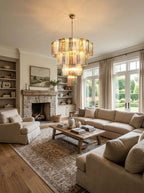 Multi Layered Stained Glass Chandelier additional product view
