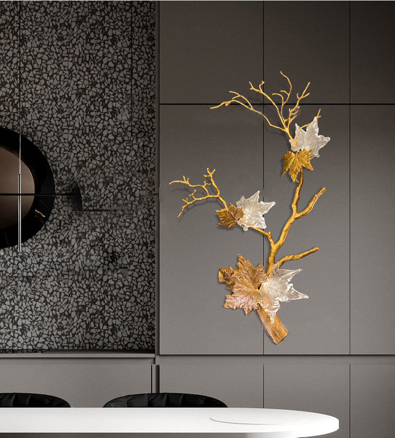 Mable Leaf Branch Wall Sconce by Bling Lighting Studio