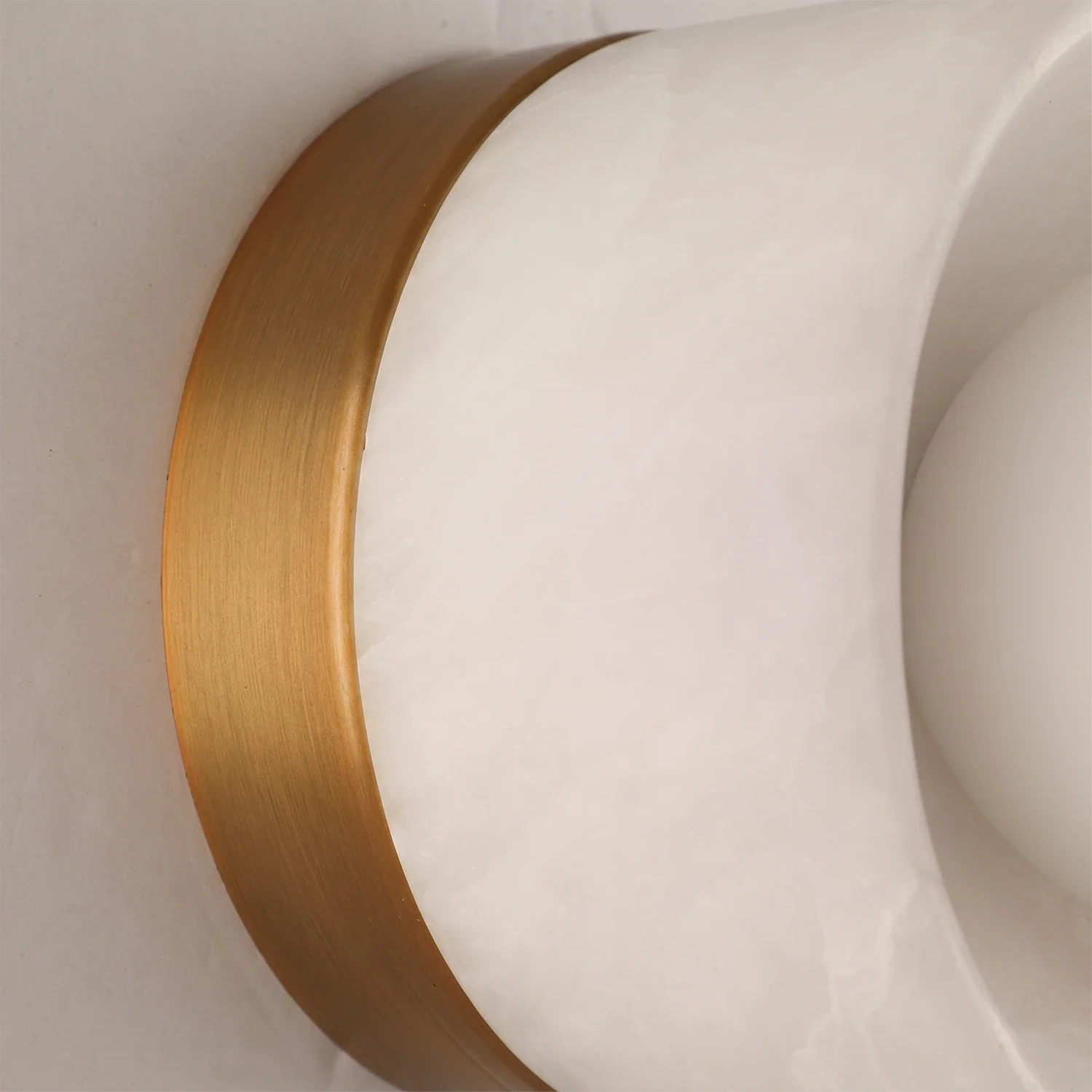 Orb Vessel Alabaster & Brass Wall Lamp
