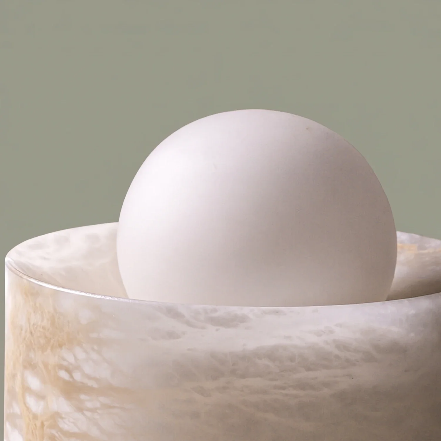 Orb Vessel Alabaster & Brass Wall Lamp