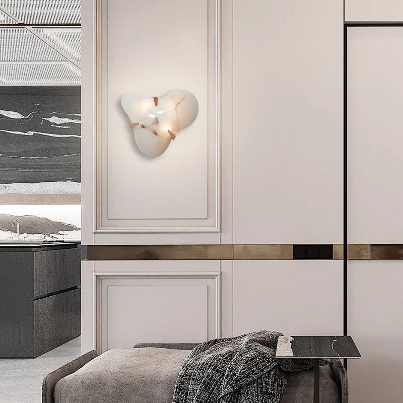 VALORA ALABASTER CLOUD SCONCE by Bling Lighting Studio