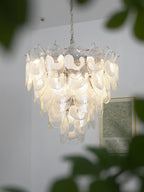 Oval Transparent Glass U Shape White Chandelier product image