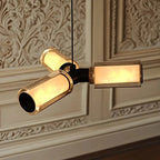 Lumière Alabaster & Glass Pendant by Bling Lighting Studio