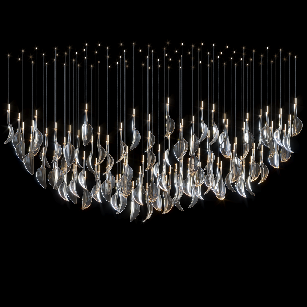 Crystal Flame Drop Chandelier