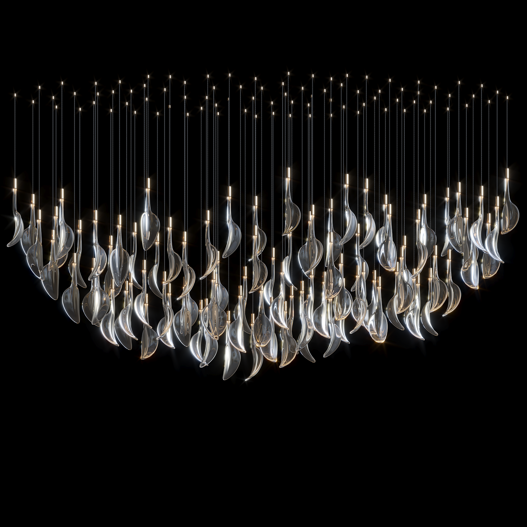 Crystal Flame Drop Chandelier