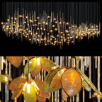 Amber Blossom Rain Chandelier