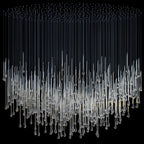 Crystal Teardrop Tube Rain Chandelier