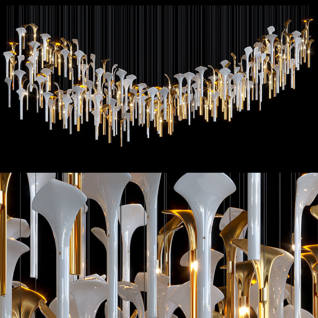 Crystal Calla Reed Chandelier