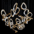 Gold Crystal Loop Chandelier