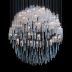 Frosted Tube Tower Chandelier