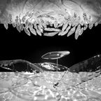 Aqua Glass Manta Orbit Chandelier