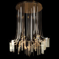Linear Panel Cascade Chandelier