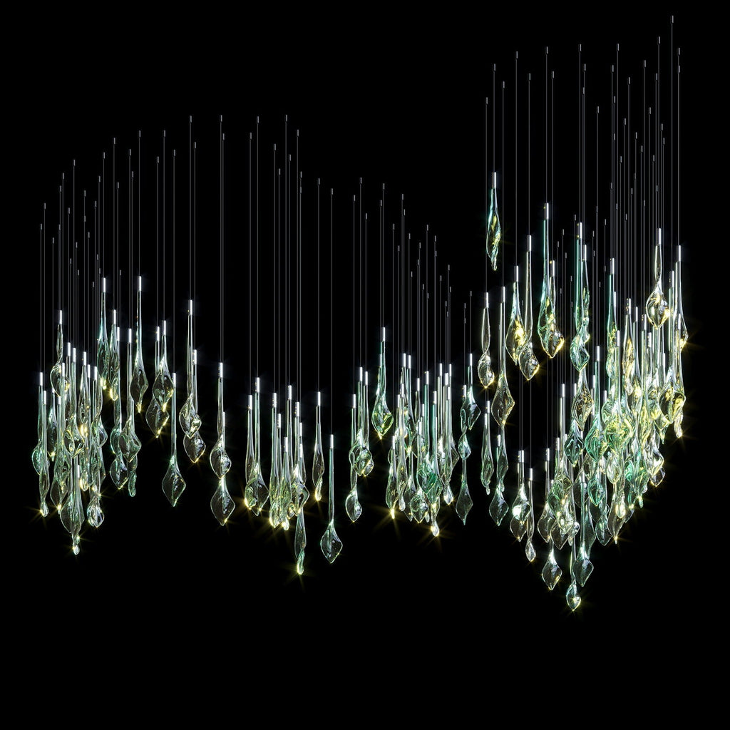 Crystal Drop Rain Chandelier