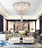 Tassel Long-Tail chandelier material and finish detail