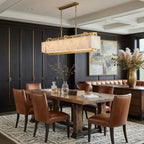 Valente Alabaster & Copper Modern Chandelier by Bling Lighting Studio