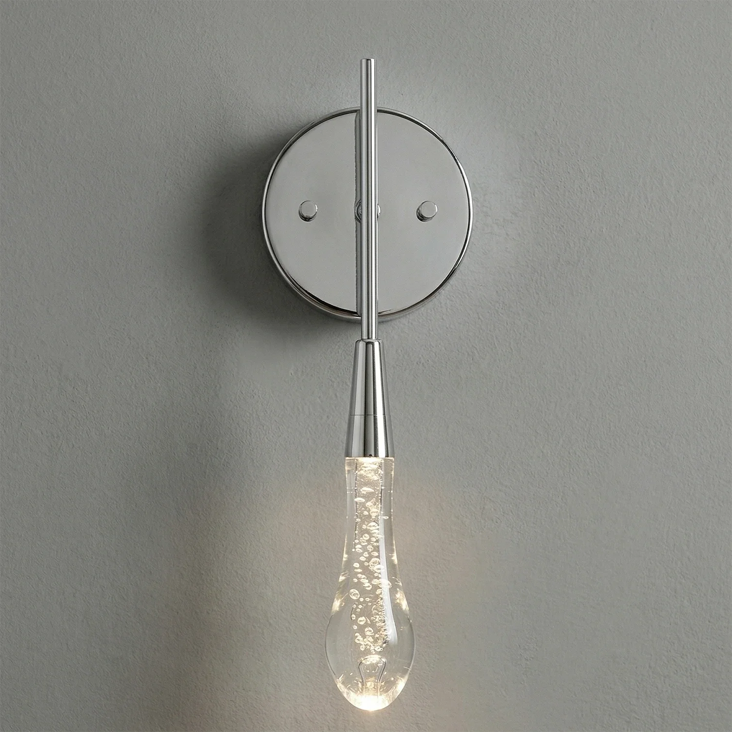 Raindrop Glass Solitaire Wall Lamp